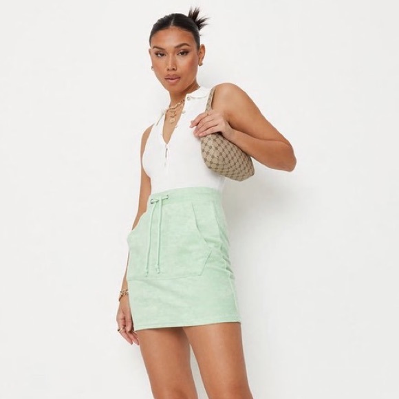 Towelling Pocket Mini Skirt - Picture 1 of 5